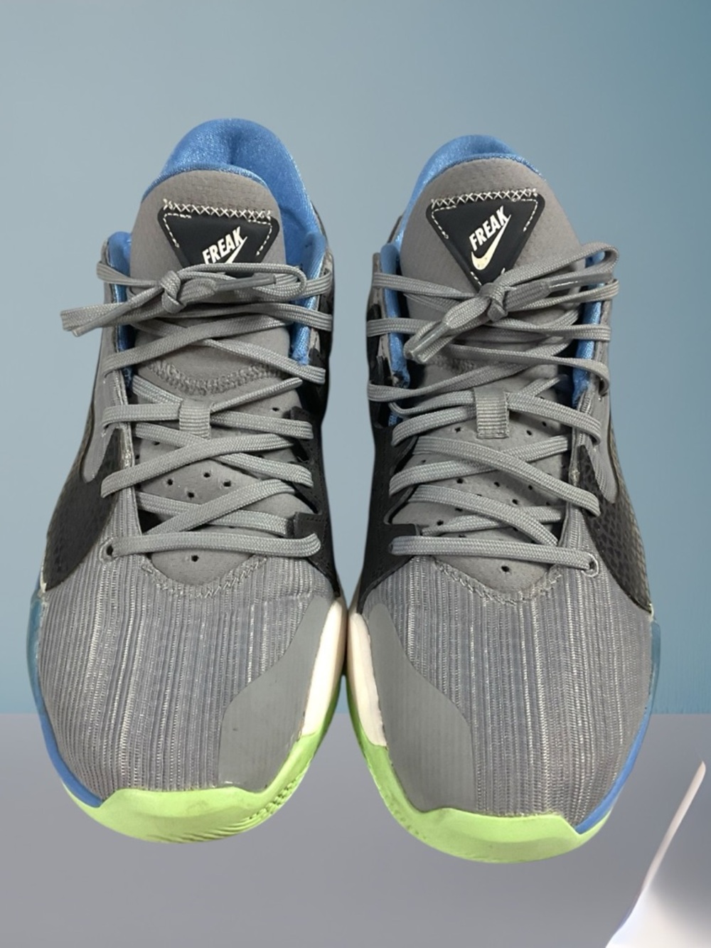 Nike Zoom Freak 2 Gray/Blue/Lime Basketball Shoes Men's Size 9 SN CK5424-004